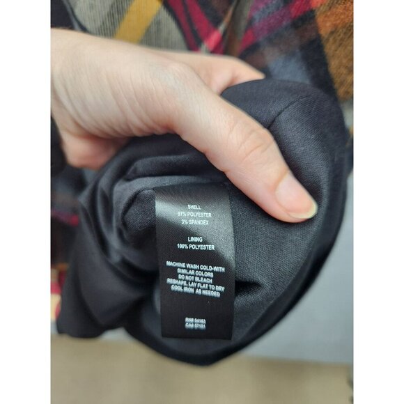 Jessica Howard Womens Plaid Flared Bell-Sleeve Tunic Dress 1X Multicolor Polyest - Picture 3 of 6